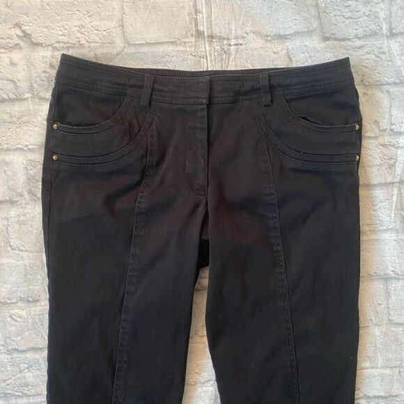 Cache women 8 cotton blend crop ankle pants black - Picture 2 of 11